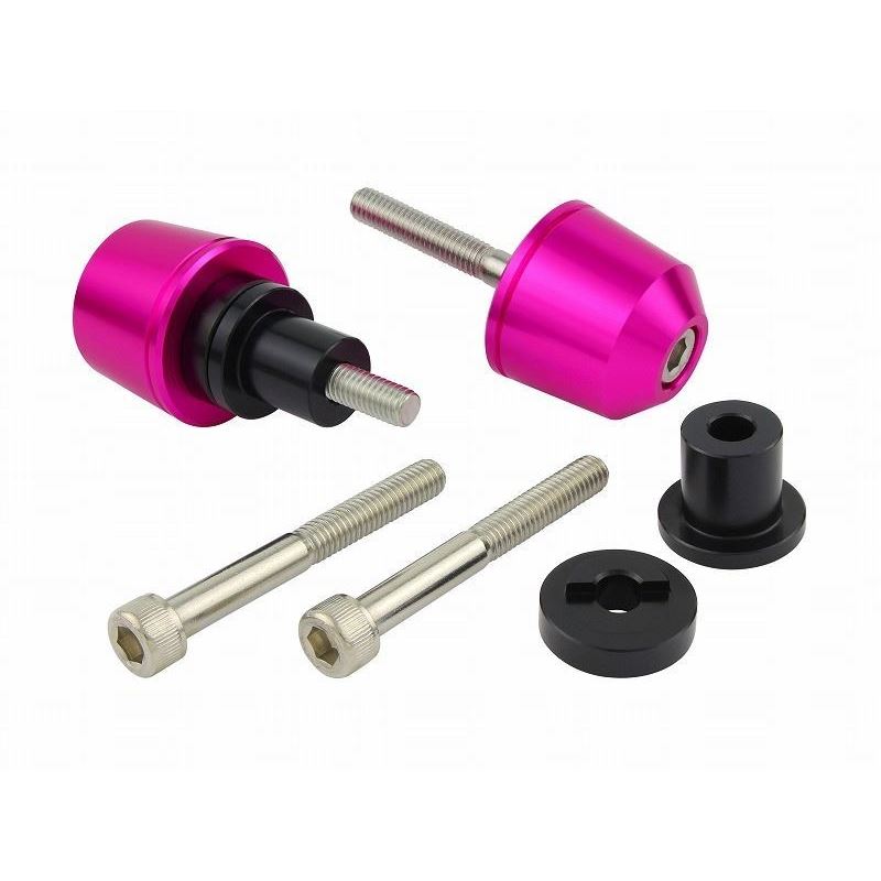Solid Bar Ends Pink M6 Kawasaki Vehicles Left and Right Set