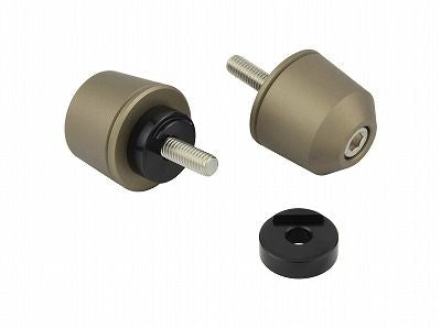 Solid Bar End M6 (Matte Color) Matte Titanium for Yamaha