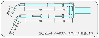 コンパクトハイスロットルキット ゴールド ゼファー/ZRX