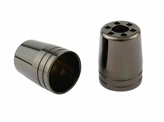 Outer Cover Ultra Heavy Bar Ends Type 1 / M8 Black Chrome Spare Part