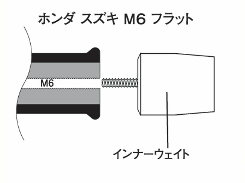 ウルトラヘビーバーエンド タイプ1(マットカラー) マットレッド M6 ホンダ/スズキ用
