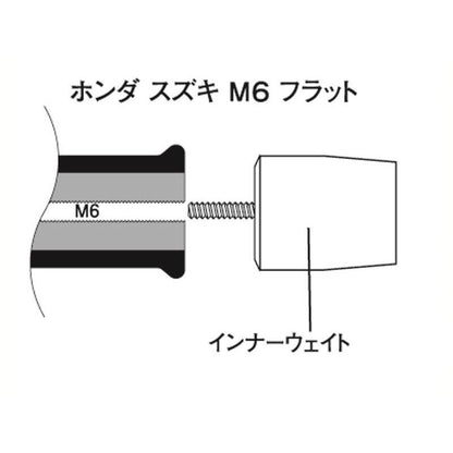 Ultra Heavy Bar Ends Pink Type 1 M6 for Honda/Suzuki (Left and Right Set)