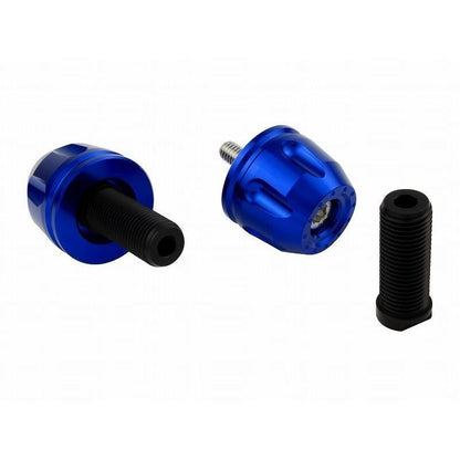 Billet Revolver Bar Ends, Blue M12, Suzuki Models, Left and Right Set