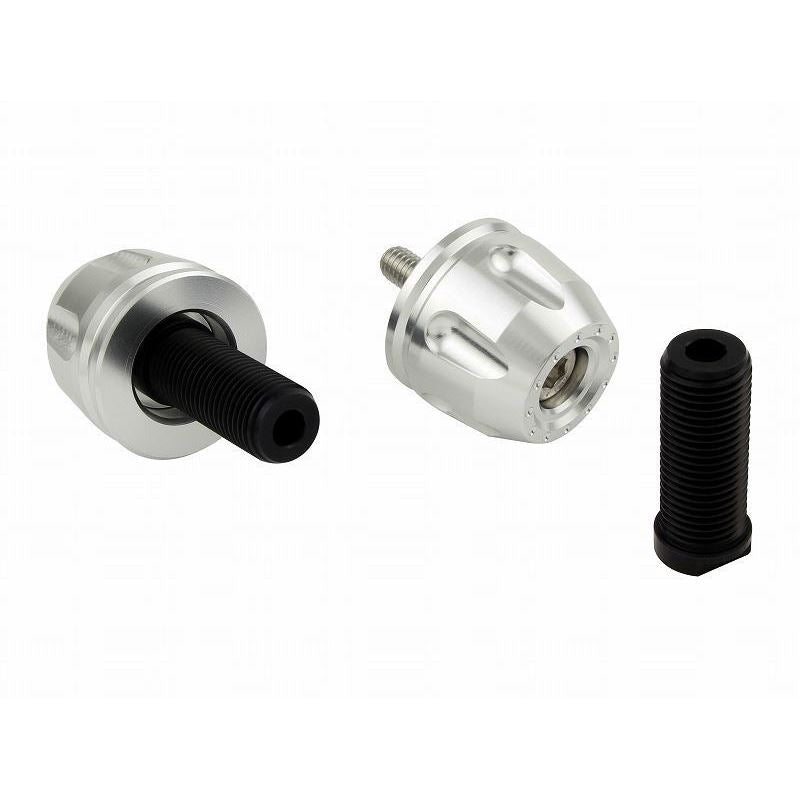 Billet Revolver Bar Ends Silver M12 Suzuki Vehicles Left/Right Set