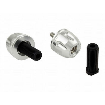 Billet Revolver Bar Ends Silver M12 Suzuki Vehicles Left/Right Set