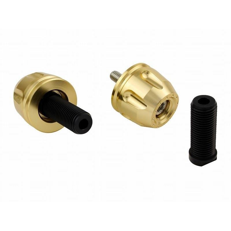 Billet Revolver Ends Champagne Gold M12 Suzuki Vehicles Left and Right Set