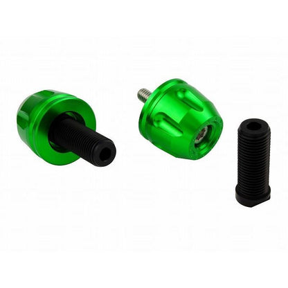 Billet Revolver Bar Ends Lime Green M12 Suzuki Vehicles Left/Right Set