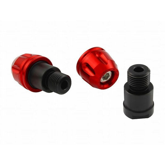 Billet Revolver Bar Ends Red M16 Yamaha (Pair)