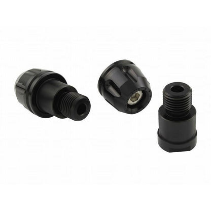 Billet Revolver Bar Ends, Black M16, Yamaha, Left and Right Set