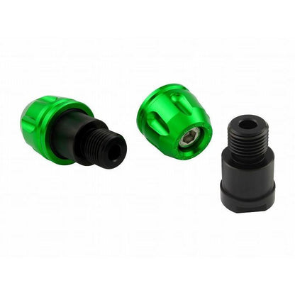 Billet Revolver Bar Ends Lime Green M16 Yamaha Motorcycles Left and Right Set