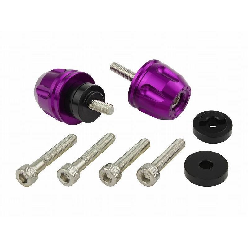 Billet Revolver Ends Blueberry M6 Honda/Suzuki Models Left and Right Set