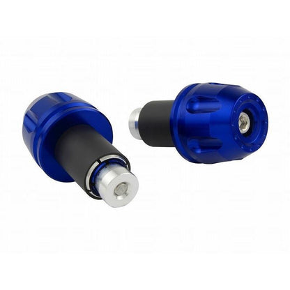 Billet Revolver Bar Ends, Universal, Blue, 14mm-19mm, Left and Right Set
