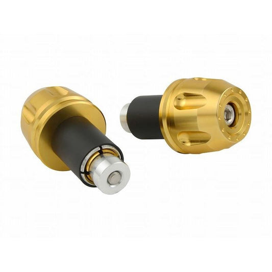 Billet Revolver Bar Ends, Universal, Champagne Gold, 14mm-19mm, Left and Right Pair