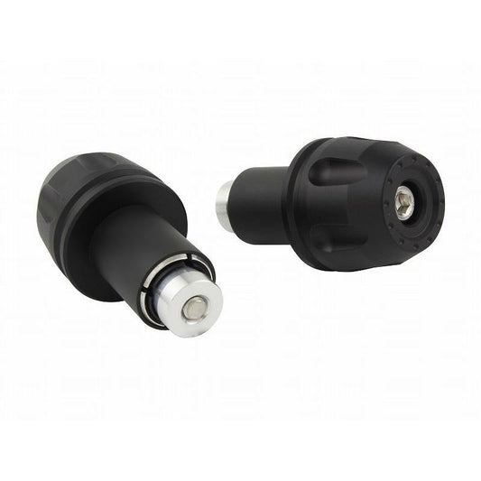 Billet Revolver Bar Ends Universal Matte Black 14mm-19mm (Pair)