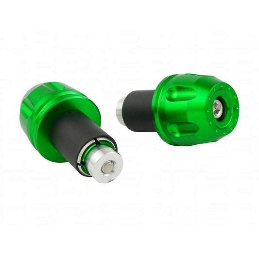Billet Revolver Bar Ends, Universal, Lime Green, 14mm-19mm, Left and Right Set