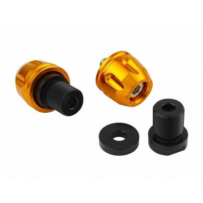 Billet Revolver Bar Ends Gold M8 for Kawasaki, Left and Right Set