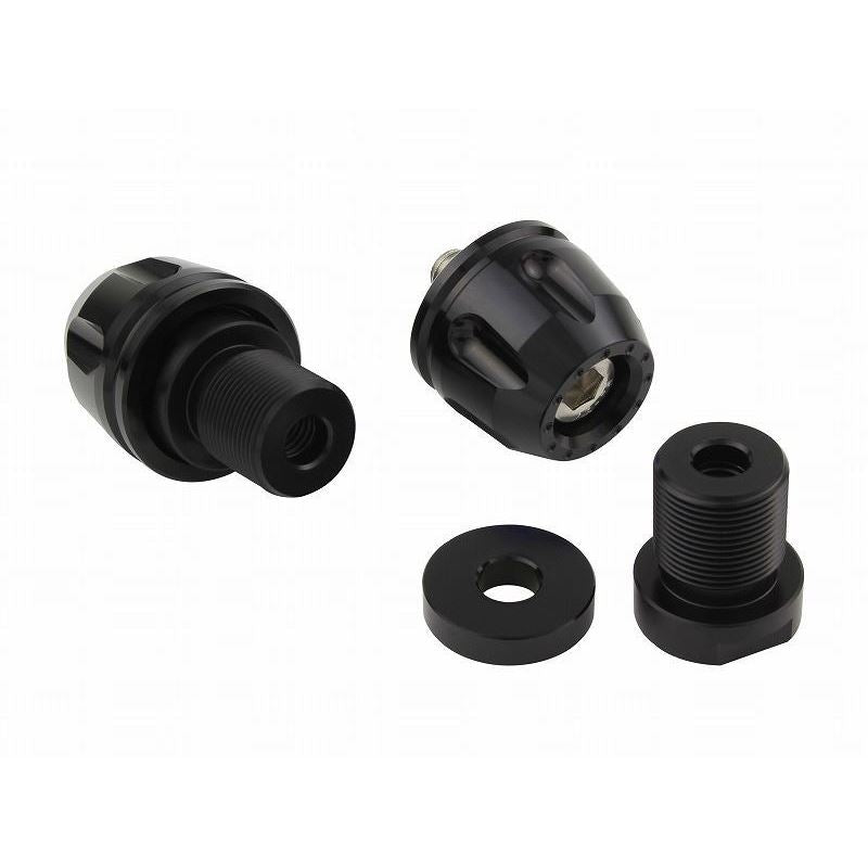 Billet Revolver Bar Ends Black M8 Kawasaki Models Left and Right Set