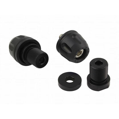 Billet Revolver Bar Ends Matte Black M8 Kawasaki Vehicles Left and Right Set