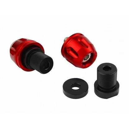 Billet Revolver Bar Ends Red M6 Kawasaki Left and Right Set