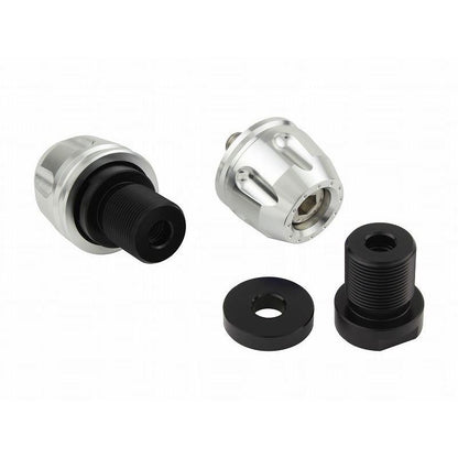 Billet Revolver Bar Ends Silver M6 Kawasaki Models Left and Right Set