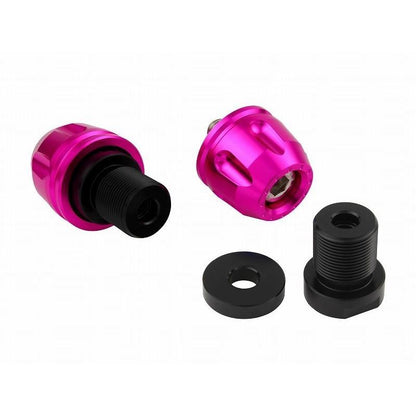 Billet Revolver Bar Ends Pink M6 Kawasaki Vehicles Left and Right Set