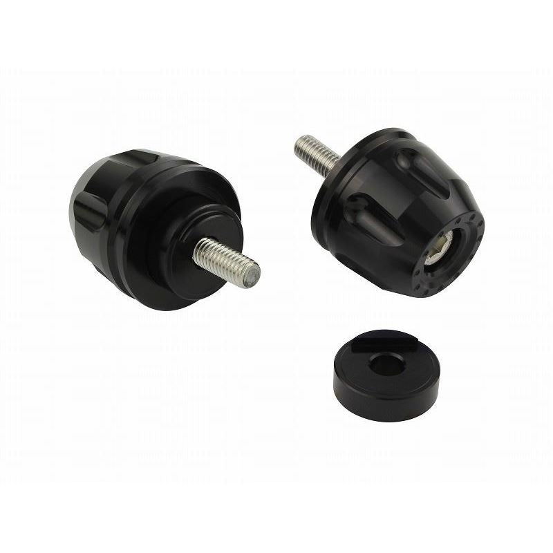 Billet Revolver Bar Ends, Black M6, Yamaha models, Left and Right Set