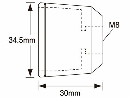 アウターカバー ミドルウェイトバーエンドM6用 ブルーベリー 補修部品