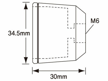 アウターカバー 片側 ミドルウェイトバーエンド(マットカラー)M6用 マットブルー 1個入 補修部品