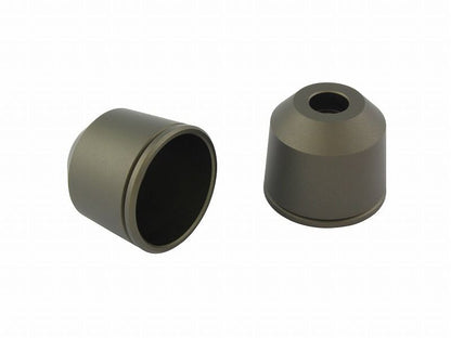 Outer Cover, One Side, Mid-weight Bar End (Matte Color) for M6, Matte Titanium, 1 pc, Replacement Part