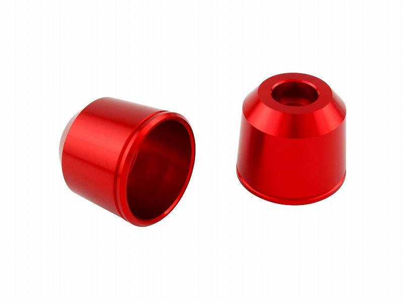 アウターカバー ミドルウェイトバーエンドM8用 レッド 補修部品