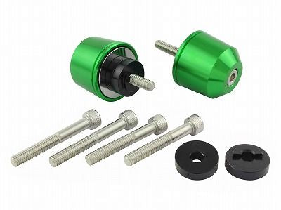 Middleweight Bar Ends, Light Green, M6, For Honda/Suzuki