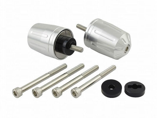 Ultra Heavy Bar Ends Type 2 Silver M6 for Honda/Suzuki