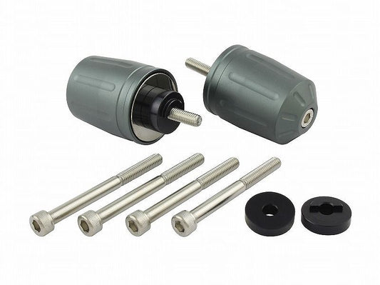 Ultra Heavy Bar Ends Type 2 (Matte Color) Matte Gray M6 for Honda/Suzuki