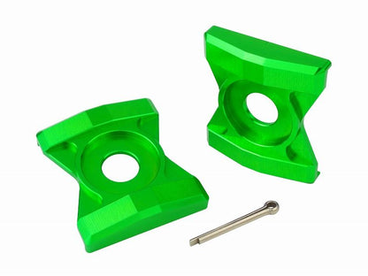 Chain Adjuster Plate, Lime Green - Ninja 250