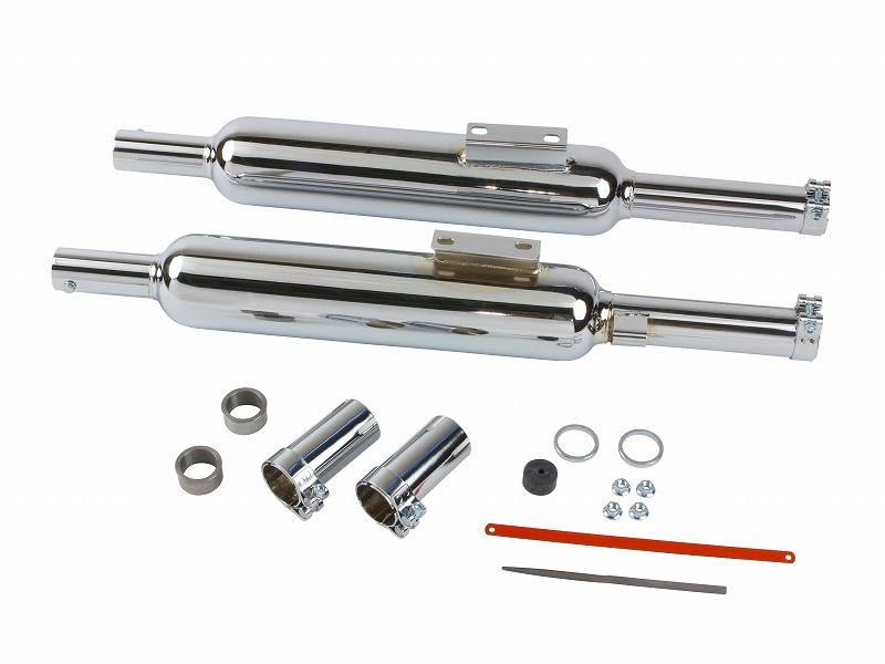 Capton Type Slip-On Muffler Chrome W650