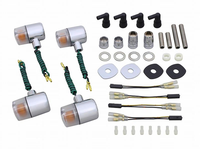 クラシカルウインカー メッキ/クリアー 71タイプ W800