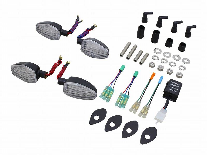 Lightweight LED Turn Signal Vehicle-Specific Kit Black (Body) / Clear (Lens) CB1300SB