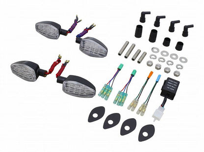 Lightweight LED Turn Signal Vehicle-Specific Kit Black (Body) / Clear (Lens) CB1300SB