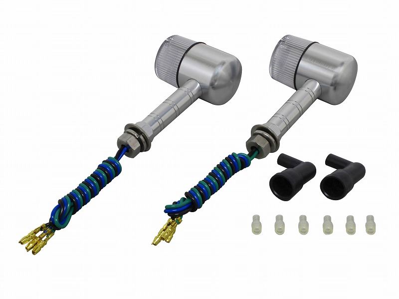 Aluminum Machined Indicators Super Long Stays Silver/Clear Dual Filament/71 Type 2-Pack
