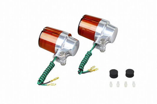 キャストウインカー シルバー/オレンジ シングル球/スーパーバイクタイプ 2個入り