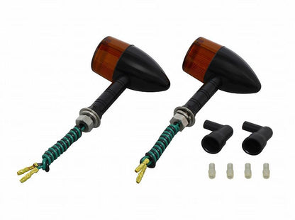 Middle Machine Indicator Super Long Stay Black/Orange Single Bulb/Bullet Type, 2 pcs.