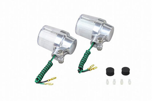 キャストウインカー シルバー/クリアー シングル球/スーパーバイクタイプ 2個入り