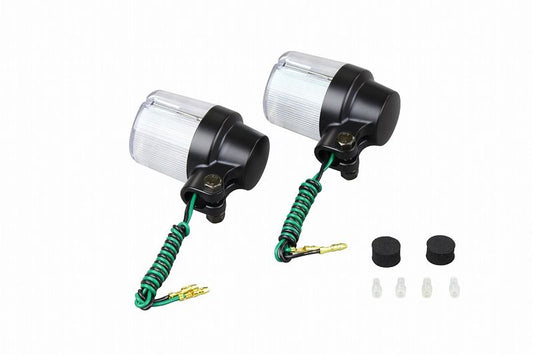 キャストウインカー ブラック/クリアー シングル球/スーパーバイクタイプ 2個入り