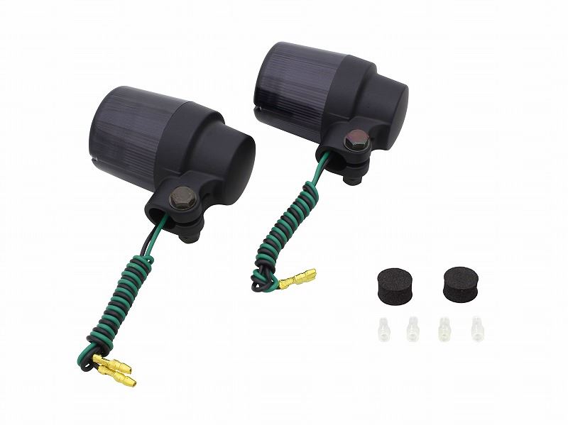 キャストウインカー ブラック/スモーク シングル球/スーパーバイクタイプ 2個入り