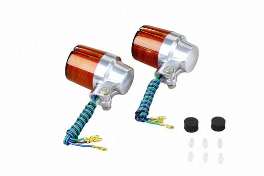 キャストウインカー シルバー/オレンジ ダブル球/スーパーバイクタイプ 2個入り