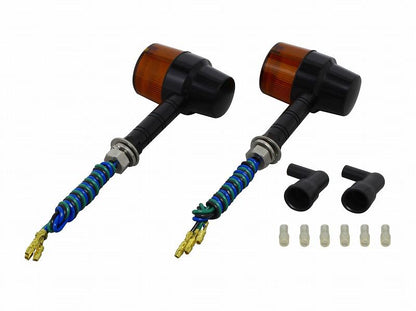 Middle Machine Indicators Super Long Stay Black/Orange Dual Bulb/Superbike Type 2 Pieces