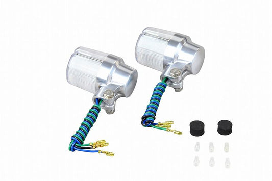 Cast Indicators Silver/Clear Double Bulb/Superbike Type 2 pcs.