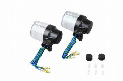 Cast winker black/clear double bulb/super bike type 2pcs