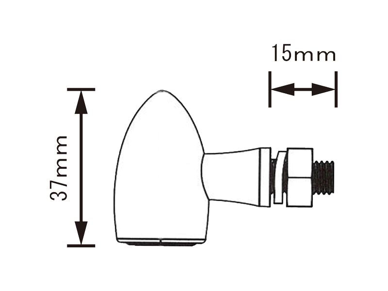 アルミバレットウインカー ブラック/スモーク 2個入り