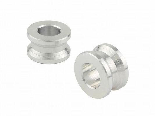 アルミカラースプール シルバー M8/厚み10mm 2個入り